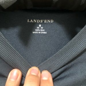 Land’s End Blue Silk Undershirt